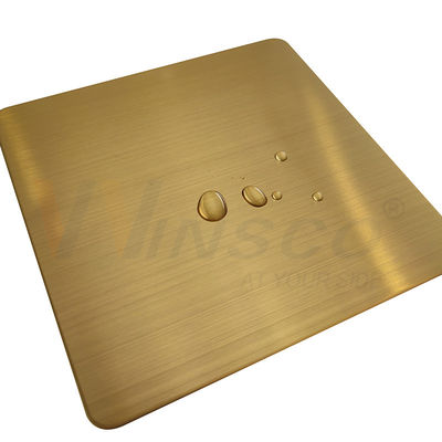 HAARSTRICHendedelstahl-Goldfarbe AFP SS 201 Za Messingblatt 304 316