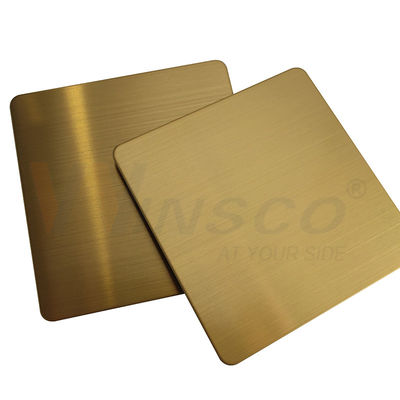 HAARSTRICHendedelstahl-Goldfarbe AFP SS 201 Za Messingblatt 304 316