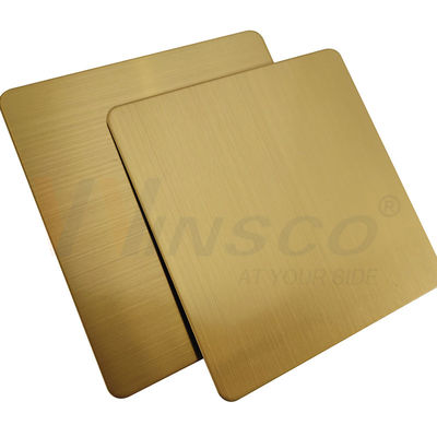 HAARSTRICHendedelstahl-Goldfarbe AFP SS 201 Za Messingblatt 304 316
