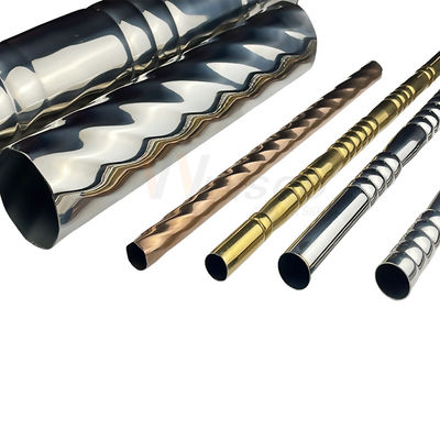 SS verlegten 0.3mm, die dekoratives Edelstahl-Rohr verschiedene Formen Inox 201 das geprägte Muster 304 316 leiten