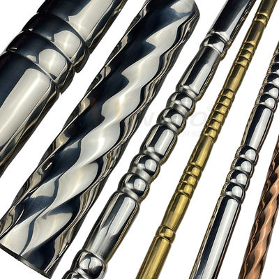 SS verlegten 0.3mm, die dekoratives Edelstahl-Rohr verschiedene Formen Inox 201 das geprägte Muster 304 316 leiten