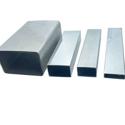 Decorativo TUBO RECHTECKIGES BRILLANTE POLIERTE 600 C-304 X flaches Rohr 6 METROS Edelstahl Inox