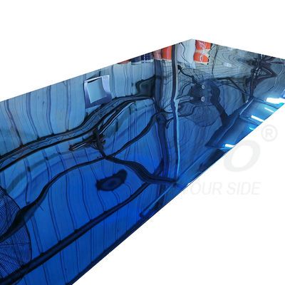 1000 mm x 2000 mm AISI 201 Saphirblau PVD beschichtet, Edelstahlplatte, 8K Spiegel, Edelstahlplatte