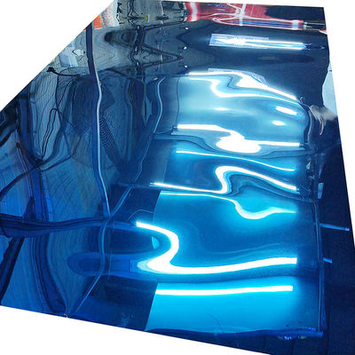 316 316L Saphirblau 8K Super Spiegel Edelstahlblech 1000mm x 2000mm