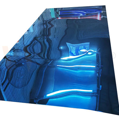 Spiegeloberfläche Blaue Farbe Edelstahlblech 1250mmx2500mm Mühlkante 201 Grad