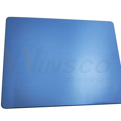 SS 201 Kaltgewalzte Haare aus Edelstahlplatte Metall 4' X 8' Blau Satin SS Nr.4