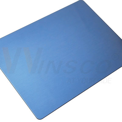 SS 304 304L Satin Inox-Metallplatte Bürste Saphir Blau Matte Edelstahlplatte 3,0 mm Dicke