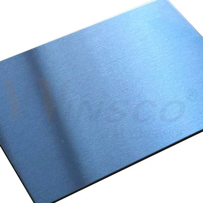 SS 316 316L 4ftx8ft Edelstahl Satin-Platte Haarlinie 1220mmx2440mm Edelstahl Nr.4 Blaue Farbplatte