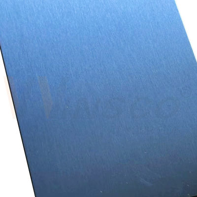 Brushed Finish SUS 201 Edelstahlplatte Maßgeschneiderte Dicke Blaue Satin Matte Edelstahl PVD beschichtete Blech