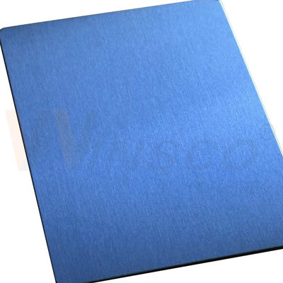Brushed No.4 Edelstahlblaue Haarlinie Edelstahlblech SUS 304 304L Metalldekorationsplatte