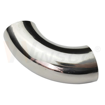 1.2mm 1,5mm Dicke 201 304 316 Grad Spiegel Satin Oberfläche 15.9mm OD Edelstahl Handgelenk Ellenbogen 55mm Bogenlänge