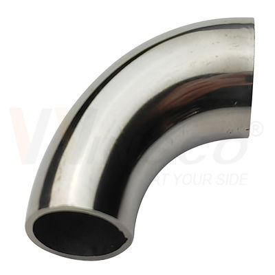1.2mm 1,5mm Dicke 201 304 316 Grad Spiegel Satin Oberfläche 15.9mm OD Edelstahl Handgelenk Ellenbogen 55mm Bogenlänge