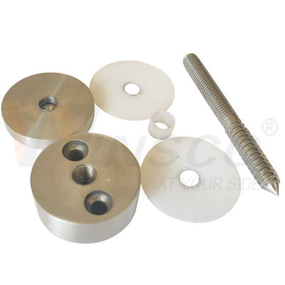 Haare Linie Schwarz Satin M10 Werbeschraube AISI 304 316 Edelstahl Standoff Pin Glas Adapter geeignet für 8mm-12mm 24mm