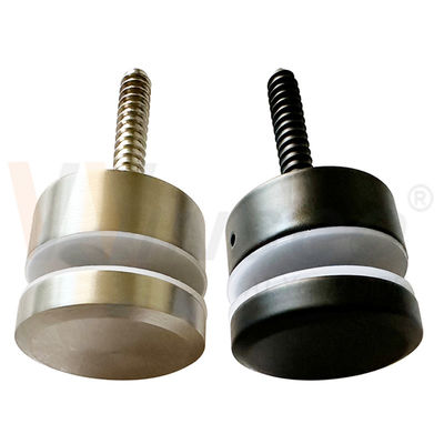 Haare Linie Schwarz Satin M10 Werbeschraube AISI 304 316 Edelstahl Standoff Pin Glas Adapter geeignet für 8mm-12mm 24mm