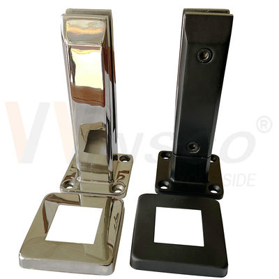 SUS 304 316 Haarlinie Schwarz Matte Spiegel Oberfläche Edelstahl Schwimmbad Glas Spigot für 12mm 24mm Glas