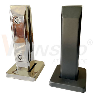 SUS 304 316 Haarlinie Schwarz Matte Spiegel Oberfläche Edelstahl Schwimmbad Glas Spigot für 12mm 24mm Glas
