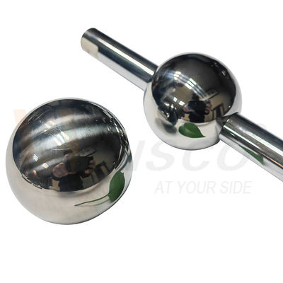 AISI 201 304 SS Handrail Dekoration Fittings 51mm 60mm Durchmesser Edelstahl Hohlkugel für 19mm Rundrohr