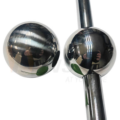 AISI 201 304 SS Handrail Dekoration Fittings 51mm 60mm Durchmesser Edelstahl Hohlkugel für 19mm Rundrohr