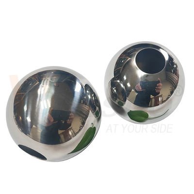 AISI 201 304 SS Handrail Dekoration Fittings 51mm 60mm Durchmesser Edelstahl Hohlkugel für 19mm Rundrohr