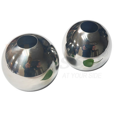 AISI 201 304 SS Handrail Dekoration Fittings 51mm 60mm Durchmesser Edelstahl Hohlkugel für 19mm Rundrohr
