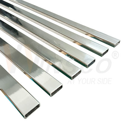 SUS 304 8K Spiegeloberfläche PVD Farbe Inox Rechteckrohr 30mmx10mm Größe 1,2mm 1,5mm Dicke Edelstahl Badezimmerrohr