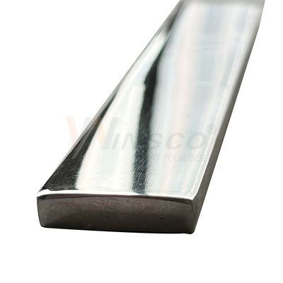 Anpassungsfähige Oberfläche 6 Meter Rechteckstab Platin Inox SS 201 304 316 Polierte Edelstahlflächenstange