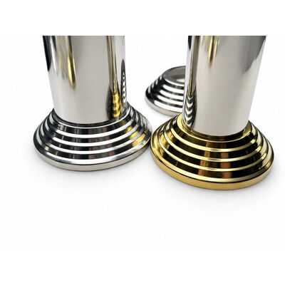 SS 201 304 Edelstahl-Stierteile Silber-Gold-Edelstahl-Handgelenk-Basis-Abdeckung für 19 mm 1'' 2' 63.5 mm Runde Newel Post