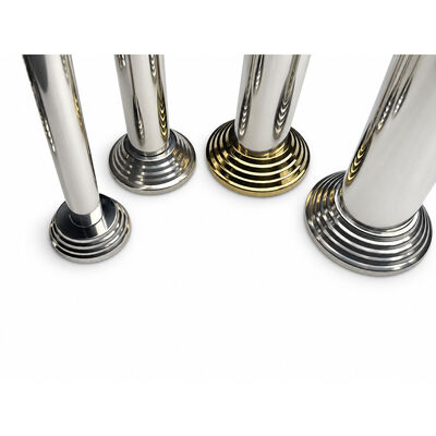 SS 201 304 Edelstahl-Stierteile Silber-Gold-Edelstahl-Handgelenk-Basis-Abdeckung für 19 mm 1'' 2' 63.5 mm Runde Newel Post