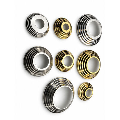 SS 201 304 Edelstahl-Stierteile Silber-Gold-Edelstahl-Handgelenk-Basis-Abdeckung für 19 mm 1'' 2' 63.5 mm Runde Newel Post