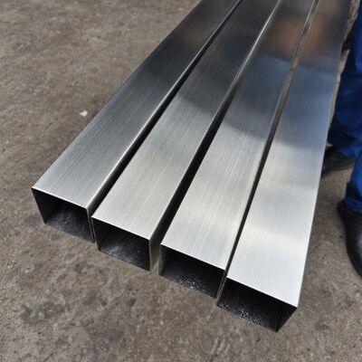 50x50mm Satin gebürstete Edelstahlquadratröhre 201 304 316, 1,2 ∼ 3,5 mm Wanddicke