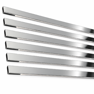 30x10mm SUS 304 316 201 8K Spiegel poliertes Edelstahl-Rechteckrohr für Badezimmermöbel und -dekoration