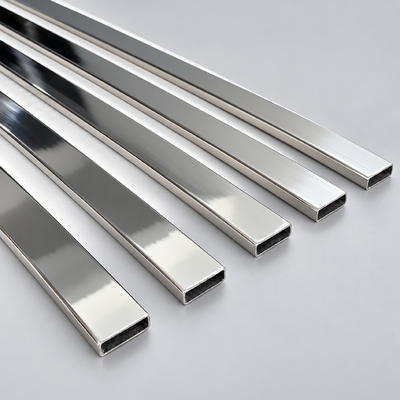 30x10mm SUS 304 316 201 8K Spiegel poliertes Edelstahl-Rechteckrohr für Badezimmermöbel und -dekoration