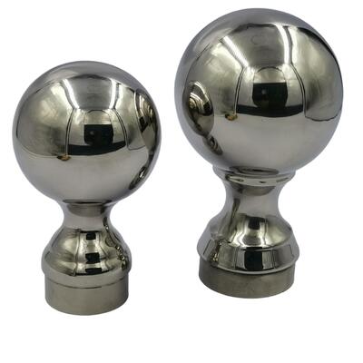Grade 304 316 Edelstahl Treppenbefestigungen 80mm Dia Edelstahl Dekorationsgeländer Kugel für 50,8mm 2 Zoll Rundrohr