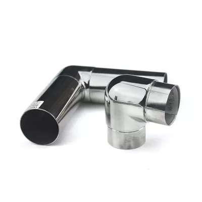 SS201, SS304 & SS316 Edelstahl 90° Kurzer Handlaufbogen für 25,4–50,8 mm Rundrohre