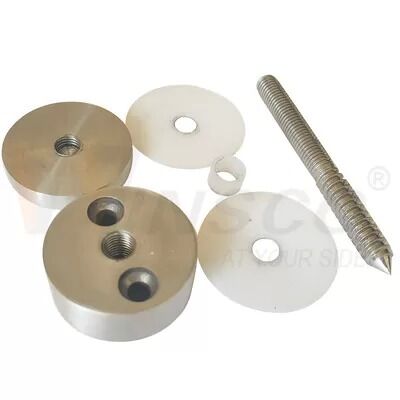 Haare Linie Schwarz Satin M10 Werbeschraube AISI 304 316 Edelstahl Standoff Pin Glas Adapter geeignet für 8mm-12mm 24mm