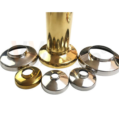 Hersteller Silber Gold SS 201 304 316 Edelstahl Treppenbefestigungen Edelstahl Post Basis Abdeckung für Rundbalustrade