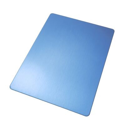SS201 Kaltgewalztes Blau PVD Hairline Nr. 4 Edelstahlblech 1220×2440mm 4x8ft Dekoratives Inox-Blech