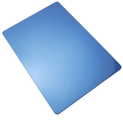SS201 Kaltgewalztes Blau PVD Hairline Nr. 4 Edelstahlblech 1220×2440mm 4x8ft Dekoratives Inox-Blech