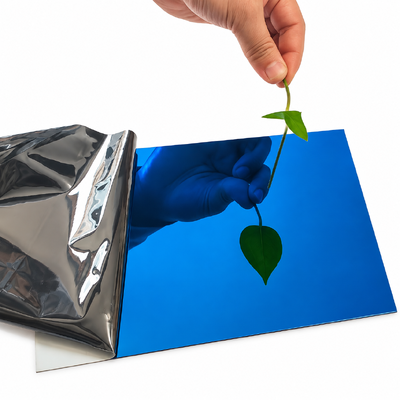 Anpassung Dicke Edelstahl Dekorationsplatte AISI 304 SS Metallblech Spiegel Veredelung Blau beschichtet