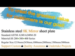 Titanedelstahl-Spiegel des gold304 beenden 1219mm für Dekoration