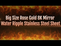 SS 201 304 316 Rose Gold Embossed Ripple Stainless Stahlblech