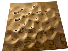 SS-Spiegelgelbbronze-Big-Beehive-geprägtes Blech