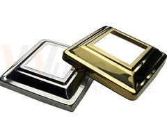 Edelstahl Balkon Geländer Basis Abdeckung für quadratische Post