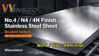 Winsco Metal Edelstahlbleche Nr. 4 Finish | N4 4N gebürstetes Blech 201 304 316 410 430