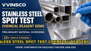 Chemischer Spottest für Edelstahl | Materialscreening-Demo | VVINSCO